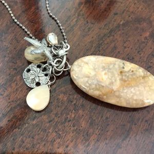 Stone and Sea Charm necklace
